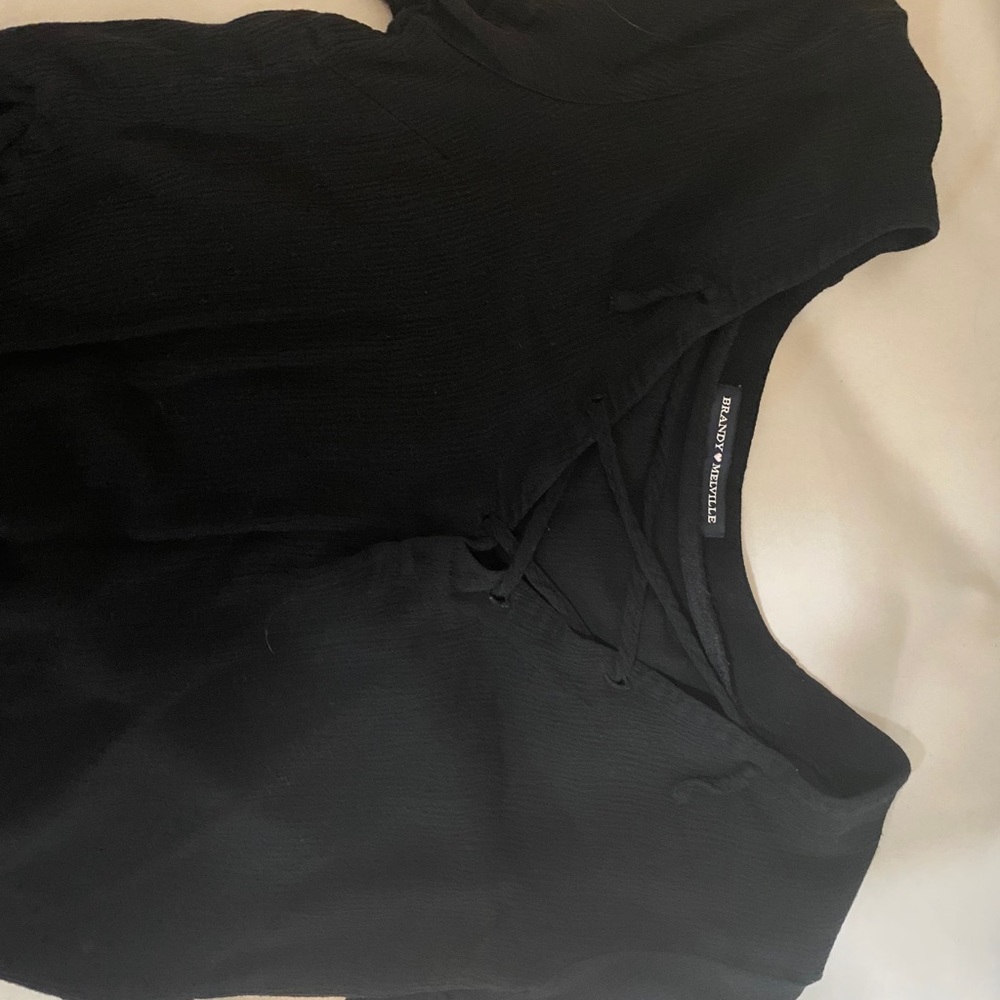 Brandy Melville black tie top